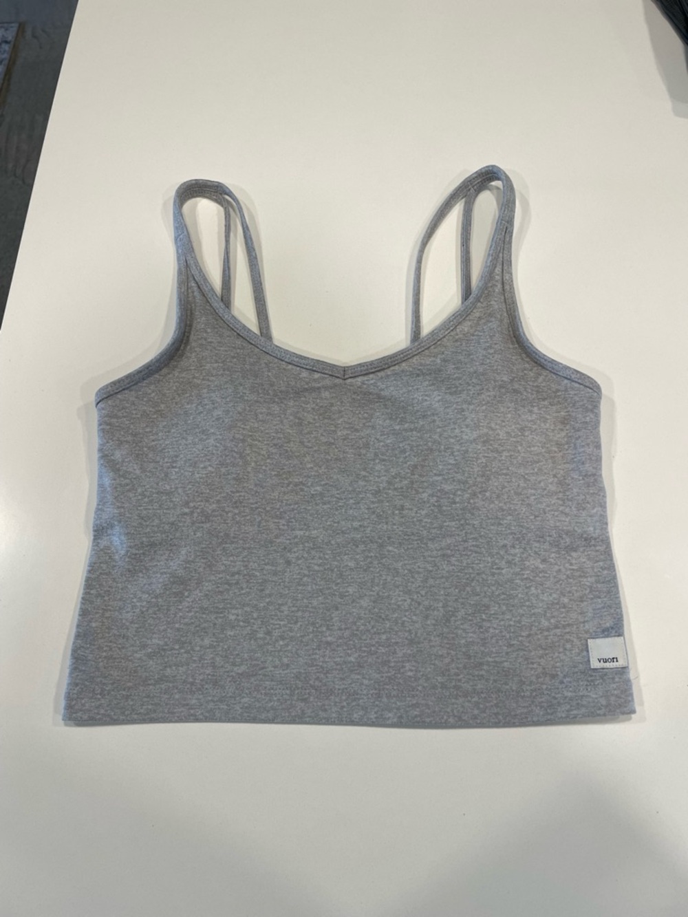 Vuori Halo Performance Crop - Soft Pewter Heather